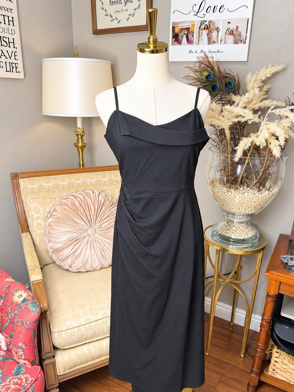 Petite Studio Structured asymmetric Ruched Modern Minimalist Dress